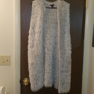 H&M Faux fur long vest